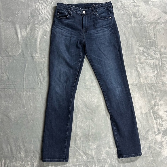 AG Adriano Goldschmied Denim 28R The Prima Ankle Cigarette Jean Dark Wash - Picture 1 of 13